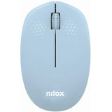 NILOX MOUSE OTTICO WIRELESS CON NANO RICEVITORE 3 PULSANTI 1.000 DPI AZZURRO