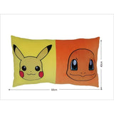 Cuscino bifacciale - Quadrato - POKEMON - Pikachu e Starter - Microfibra - 60 x 40 cm