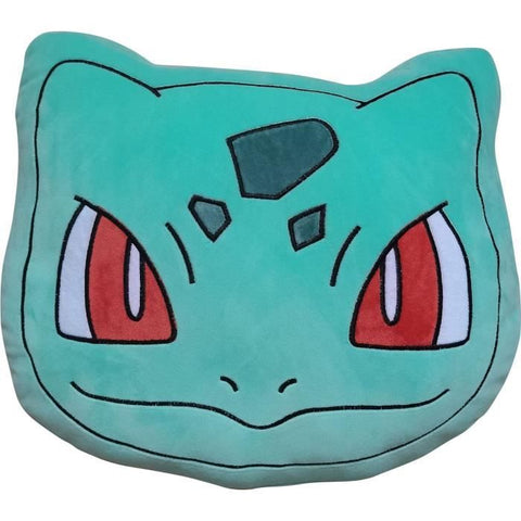 Cuscino 3D Premium - POKEMON - Volto di Bulbasaur - Microfibra - 40 cm
