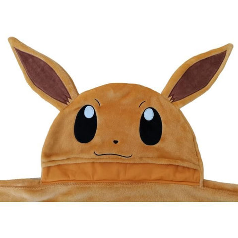 Coperta in pile con cappuccio 3D - POKEMON - Eevee - 120 x 150 cm