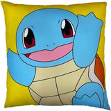 Cuscino bifacciale - Quadrato - POKEMON - Pikachu e Squirtle - Microfibra - 40 x 40 cm