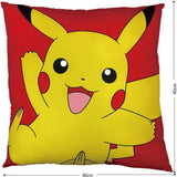 Cuscino bifacciale - Quadrato - POKEMON - Pikachu e Squirtle - Microfibra - 40 x 40 cm