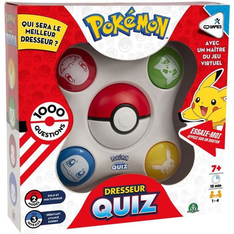 Pokémon Trainer Trivia - Gioco da tavolo - GIOCHI PREZIOSI - Metti alla prova la tua conoscenza dei Pokémon - Fino a 4 giocatori - Età 7+