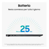 SAMSUNG GALAXY BOOK5 PRO 360 NP964QHA-KG1IT 16" INTEL CORE ULTRA 7 256V RAM 16GB-SSD 512GB NVMe-INTEL ARC GAPHICS 8GB-WI-FI 7-WIN 11 PROF