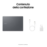 SAMSUNG GALAXY BOOK4 PRO 14" TOUCH SCREEN INTEL CORE ULTRA 5 125H 4.5GHz RAM 16GB-SSD 512GB M.2 NVMe-WI-FI 6E-WIN 11 PROF GRIGIO (NP942XGK-KG3IT)