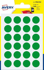 AVERY CONF 168 ETICHETTE ADESIVE ROTONDE DIAMETRO 15 mm VERDE OPACO