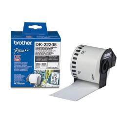 BROTHER DK-22205 NASTRO ADESIVO BIANCO STAMPA NERO 62MM X 30.48MT