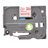 BROTHER TZE232 NASTRO PER ETICHETTATRICE 12MM COLORE WHITE SCRITTA RED