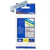 BROTHER TZEM951 NASTRO METALLIZZATO PER STAMPANTI TERMICHE BROTHER 24MM X 8MT COLORE ARGENTO STAMPA NERO