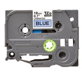 BROTHER TZE541 NASTRO LAMINATO 18MMx8MT COLORE BLU STAMPA NERO