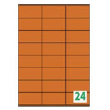 TICO COPY LASER PREMIUM CONF 1680 ETICHETTE ADESIVE 70X36 mm ARANCIONE FLUO