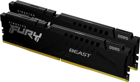 Kingston FURY Beast - DDR5 - Kit - 128 GB: 2 x 64 GB - DIMM 288-PIN - 2800 MHz / PC5-44800 - CL36 - 1.25 V - ungepuffert - on-die ECC - Schwarz (KF556C36BBEK2-128)