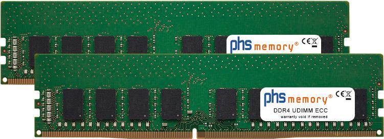 PHS-memory 64GB (2x32GB) Kit RAM Speicher passend fr QNAP TS-983XU-RP DDR4 UDIMM ECC 2666MHz PC4-2666V-E (SP406784)