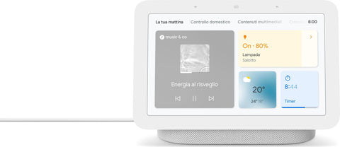 Google Nest Hub (2nd Gen) - Smart-Display - LCD 17,80cm (7") - kabellos - IEEE 802,11b/g/n/ac, Bluetooth - Chalk (GA01331-IT)