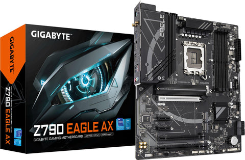 Gigabyte Z790 EAGLE AX - 1,0 - Motherboard - ATX - LGA1700-Sockel - Z790 Chipsatz - USB-C 3,2 Gen2, USB-C 3,2 Gen 1, USB 3,2 Gen 1, USB 3,2 Gen 2 - 2,5 Gigabit LAN, Wi-Fi, Bluetooth - Onboard-Grafik