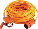 AS Schwabe Strom Verlngerungskabel [ CEE-Stecker - CEE-Kupplung] 16 A Orange 25.00 m 59625 (59625)
