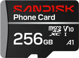 SANDISK PHONE CARD MICROSDXC 256GB UHS-I 200MB/S R V10 U1 A1 (SDSQUBQ-256G-GN6QN)