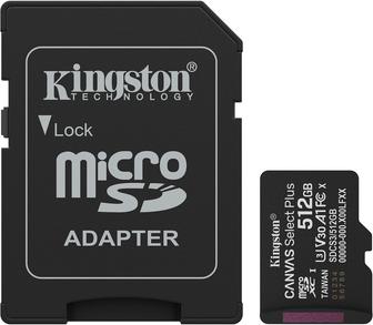 Kingston Canvas Select Plus - Flash-Speicherkarte - 512 GB - microSDXC UHS-I (SDCS3/512GB)
