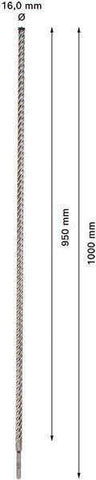 Bosch Expert SDS-plus-7X - Bohrer - fr Beton, Mauerwerk, Stahlbeton, Granit, Gneis - Hammereinsatz - 16 mm - SDS-plus - Lnge: 1000 mm
