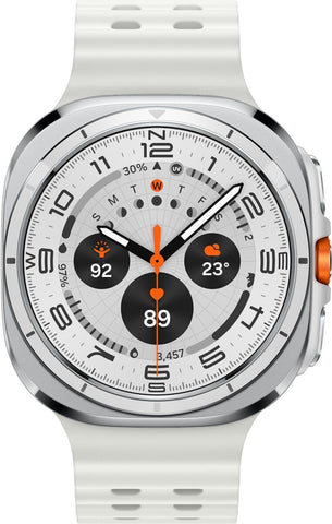 Samsung Galaxy Watch Ultra - 47 mm - titanium white - intelligente Uhr mit Marineband - Gummi - wei - Bandgre: S/M/L - Anzeige 3.73 cm (1.5") (SM-L705FAW2DBT)