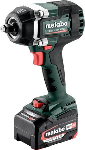 Metabo SSW 18 LTX 800 BL - Schlagschrauber - schnurlos - 1/2" -Vierkantantrieb - 800 Nm - 2 Akkus, Ladegert enthalten - 18 V (602403650)