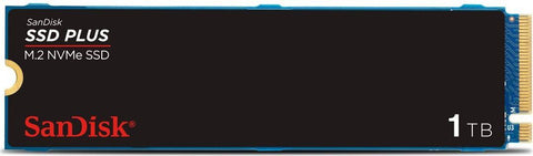 SanDisk SSD PLUS - SSD - 1 TB - intern - M.2 2280 - PCIe 3.0 (NVMe) (SDSSDA3N-1T00-G26)