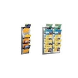 kerkmann Wand-Prospekthalter NovaX, DIN A4 hoch, 5 Fcher bestehend aus pulverbeschichtetem Metallrahmen mit - 1 Stck (6398)