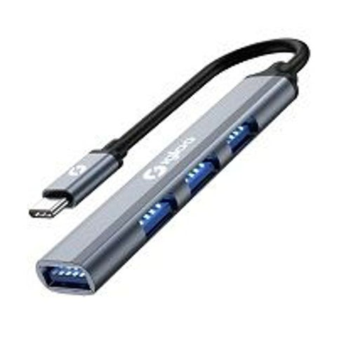 IGLOO PE-126 HUB SLIM 4 PORTE USB 3.0 TYPE-C ARGENTO