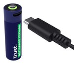 TRUST 25584 BATTERIE RICARICABILI VIA USB-C AA STILO 1.700mAh CONF 2 Pz.