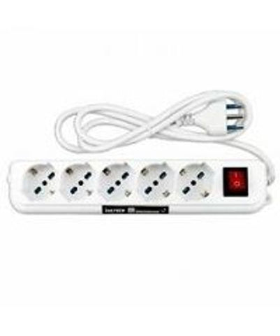 IGLOO MULTIPRESA 5 USCITE CON INTERRUTTORE 2500 W 16 A BIANCO