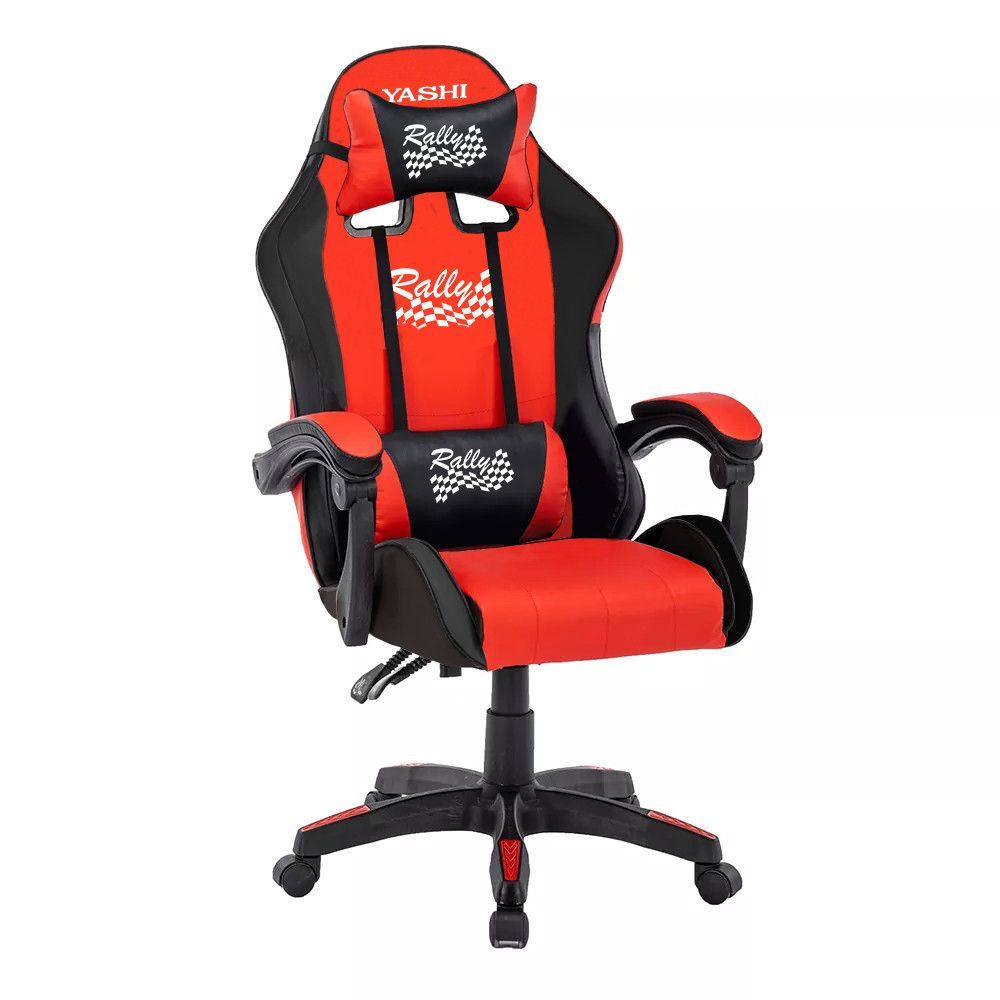 YASHI CY104 SEDIA GAMING RALLY SEDUTA IMBOTTITA GIREVOLE CON POGGIATESTA ELEVATORE A GAS BLOCCO DELL' INCLINAZIONE RECLINABILE FINO A 135 GRADI SUPPORTO COLLO/SCHIENA