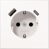Jung SCHUKO Steckdose mit USB Typ AC LS1520-15CAWW (LS1520-15CAWW)