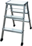 KRAUSE-Werk Krause Rolly - Stufenleiter - 3 Stufen - 2 Abschnitte - Arbeitshhe: 2,65 m - Aluminio (130068)
