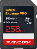 SanDisk Extreme PRO SDXC 256 GB UHS-I V30 - bis 250 MB/s Lesen, 170 MB/s Schreiben