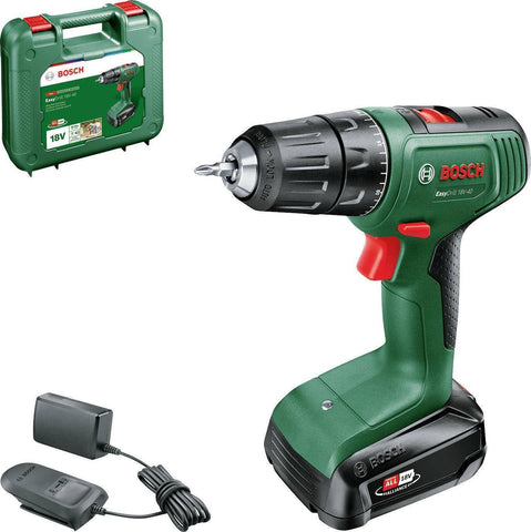 Bosch EasyDrill 18V-40 - Bohrer/Schrauber - schnurlos - 2 Geschwindigkeiten - Bohrfutterschlssel 13 mm - 40 Nm Ladegert enthalten - 18 V (06039D8004)