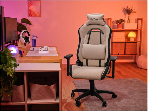 Trust GXT Ruya Fabric Bequemer, vollstndig einstellbarer Gaming-Stuhl mit Stoffpolsterung (25532)
