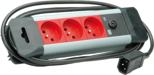 3-fach Steckdosenleiste 45, 2,0m IEC320 C14 (330.303)