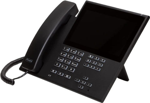 Auerswald COMfortel D-600 - VoIP-Telefon mit Rufnummernanzeige/Anklopffunktion - dreiweg Anruffunktion - SIP, RTCP, RTP, SRTP, SIPS - 6 Leitungen - Schwarz (90263)