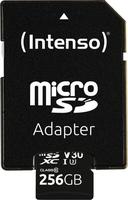 Intenso microSD-Card, 256 GB Speicherkapazitt, bis zu 45 MB/Sekunde Schreibgeschwindigkeit, bis zu 100 MB/Sekunde Lesegeschwindigkeit, UHS-I, SD-Adapter (3433492)