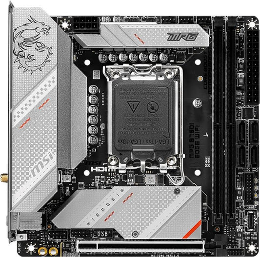 MSI MPG B650I EDGE WIFI - Motherboard - Mini-ITX - LGA1700-Sockel - B760 Chipsatz - USB 3,2 Gen 1, USB 3,2 Gen 2, USB-C 3,2 Gen2 - 2,5 Gigabit LAN, Bluetooth, Wi-Fi - Onboard-Grafik (CPU erforderlich