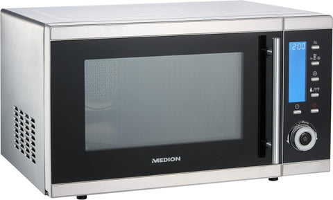 Medion MD 15501 Mikrowellenofen mit Konvektion und Grill 25 Liter 900 W Edelstahl (MD 15501)