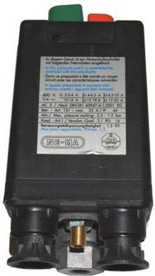 Aerotec Nema Schalter 400V 3 Wege 3/8" 6,3-10 A - Abg. 3 - 1/4" Druckluft-Druckschalter 1 St. (9063148)