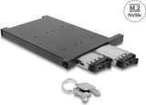Delock Wechselrahmen fr 2 x M.2 NMVe SSD mit SFF-8654 Anschluss fr 12,7 mm Slim ODD Schacht (47138)