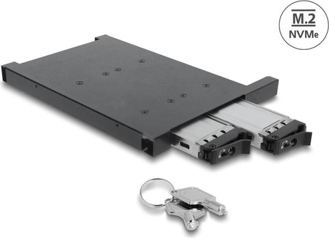 Delock Wechselrahmen fr 2 x M.2 NMVe SSD mit SFF-8654 Anschluss fr 12,7 mm Slim ODD Schacht (47138)