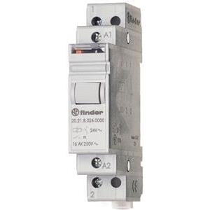 FINDER Stromst.-Sch.24VAC 20.21.8.024.4000 Serie 20 fr DIN-Schiene 1S 16A 20.21.8.024.4000 (202180244000)