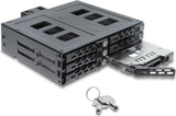 Delock 5.25? Wechselrahmen fr 6 x 2.5? SATA oder SAS HDD / SSD mit Schloss (47142)