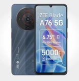 ZTE Blade A76 128 GB 5G Smartphone 17,1 cm (6.75 Zoll) Android 50 MP Einzelne Kamera Kamera Dual Sim WiFi 5 (Stardust Black) [Energieklasse B] (123452601009)