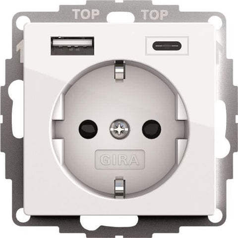 Gira SCHUKO-Steckdose, reinwei glnzend (245903)