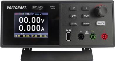 VOLTCRAFT DSP-3005 Labornetzgert, einstellbar 0 - 30 V 0 - 5 A 150 W USB 2.0 Stecker A Slave-Funktion Anzahl Ausgnge 1 x (VC-12231810)