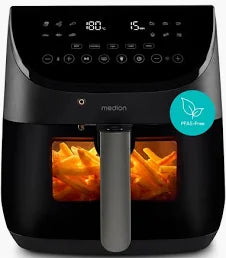 Medion MD 13060 X20 XXL Heiluftfritteuse 6,6 l schwarz 1700 W mit Temperaturfhler